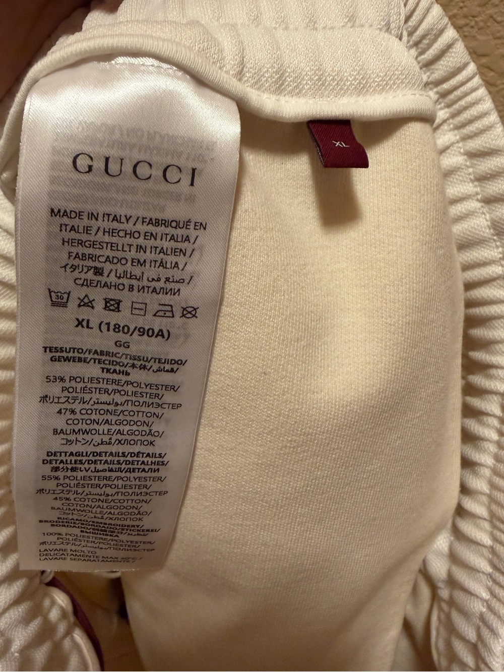 New Authentic Gucci Logo Colors Shorts White Size XL / 32 - 38 Waist - Picture 13 of 14